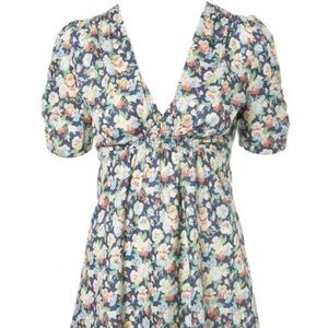 Kate Moss Topshop floral print tea mini dress